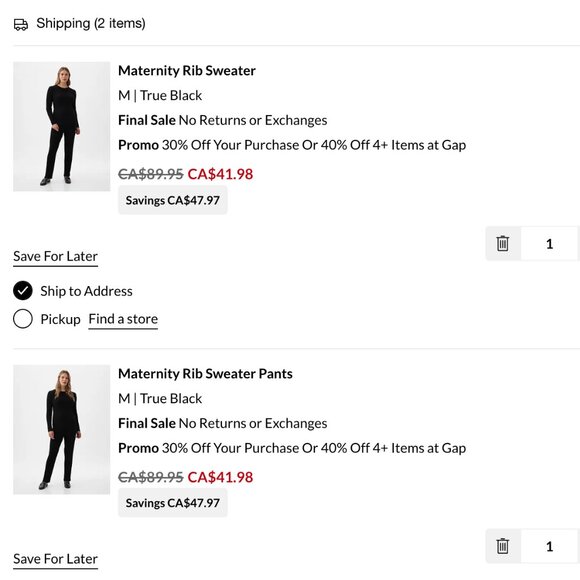 GAP Maternity Ribbed Sweater + Pants (set) - Picture 4 of 6